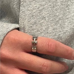 STAINLESS STEEL CROSS RING